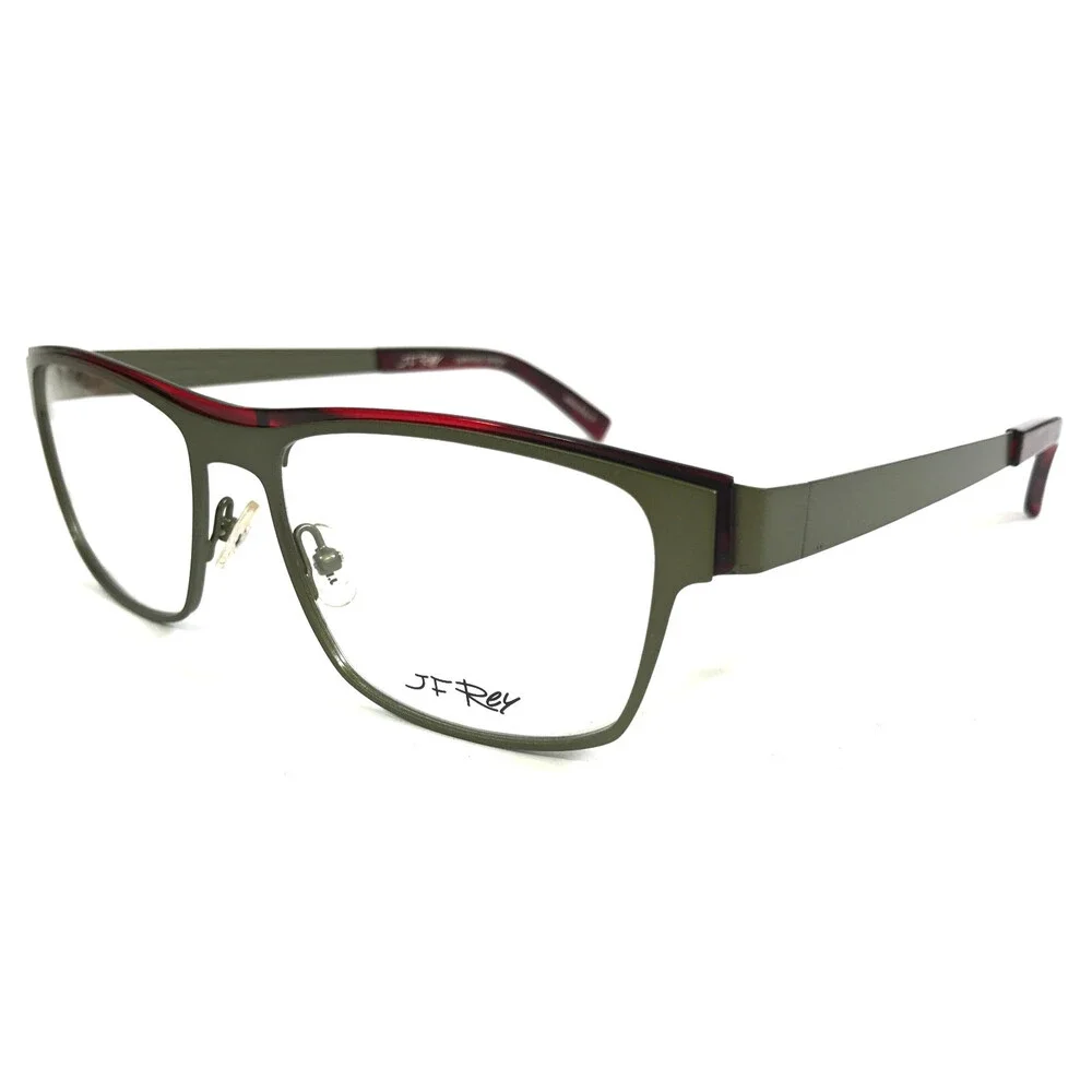 J.F. Rey Eyeglasses Frames JF2573 4830 Khaki Red Oliver Green Demi 56-18-144